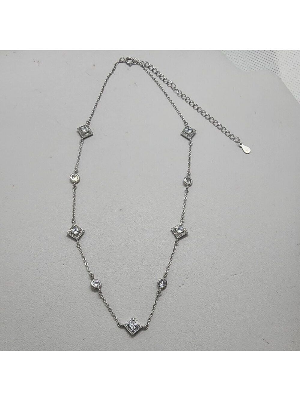 Brand New Sterling Silver 925 Multi Diamond design Necklace